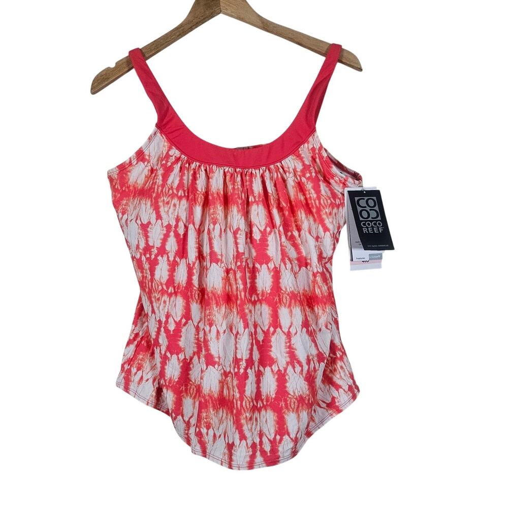 Coco Reef Ultra Fit Coral‎ Tie-Dye Underwire Bra-Sized Tanktini Top 40D NWT